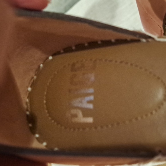 Paige Tan Color Embroidered Victoria Wedge Espadrille Sandals - Picture 5 of 7